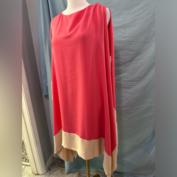 Vintage CHRISTIAN DIOR Runway Pink Silk Kaftan Sheath Shift Dress NWT $5400 Sz 4 - Picture 12 of 14